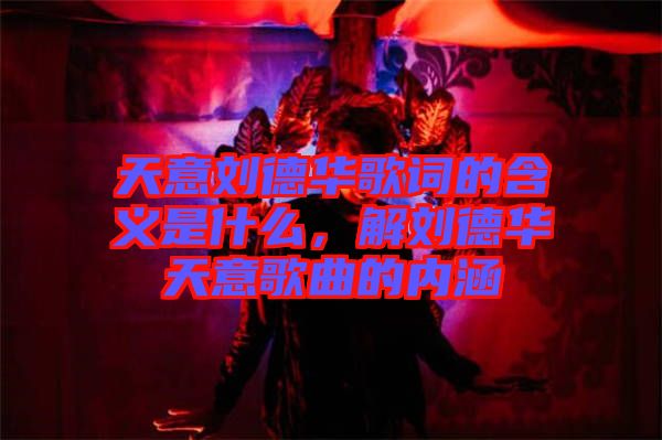 天意劉德華歌詞的含義是什么，解劉德華天意歌曲的內(nèi)涵