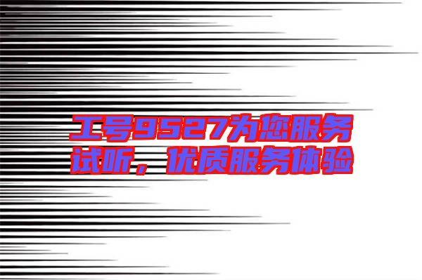 工號9527為您服務試聽，優(yōu)質(zhì)服務體驗