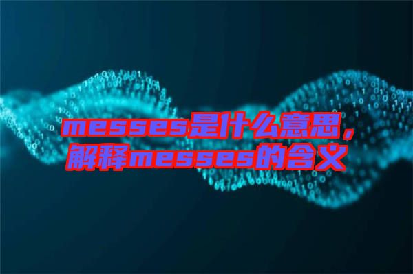 messes是什么意思，解釋messes的含義