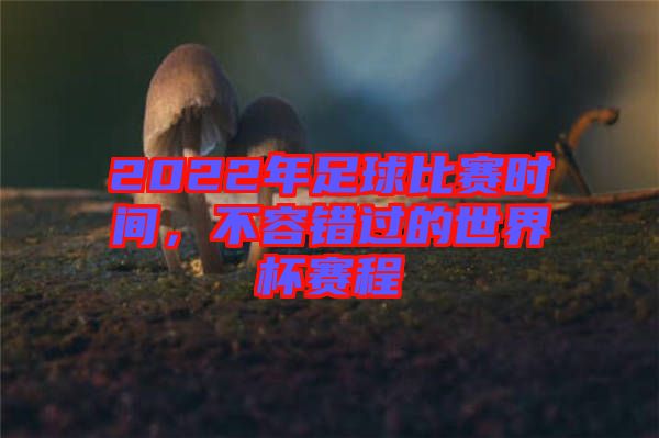 2022年足球比賽時(shí)間，不容錯(cuò)過(guò)的世界杯賽程