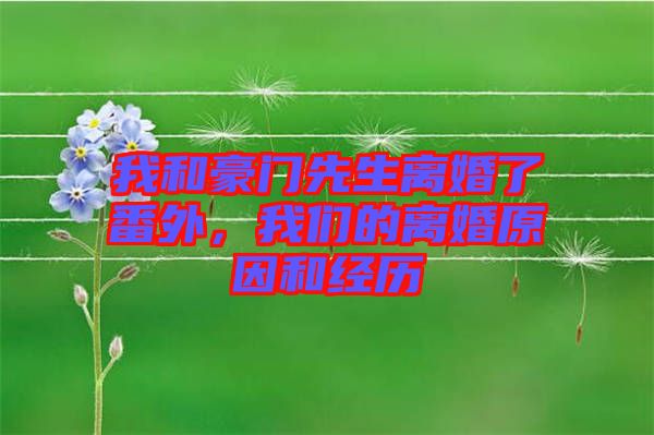 我和豪門先生離婚了番外，我們的離婚原因和經(jīng)歷