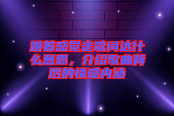 跟著感覺走歌詞達(dá)什么意思，介紹歌曲背后的情感內(nèi)涵