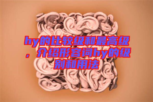 hy的比較級(jí)和最高級(jí)，介紹形容詞hy的級(jí)別和用法