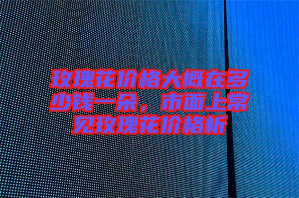 玫瑰花價格大概在多少錢一朵，市面上常見玫瑰花價格析