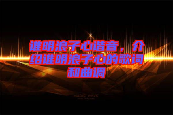 誰明浪子心諧音，介紹誰明浪子心的歌詞和曲調(diào)