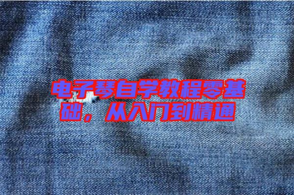 電子琴自學教程零基礎(chǔ)，從入門到精通