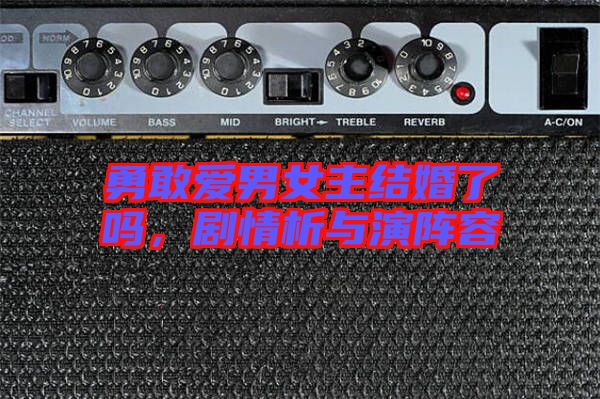 勇敢愛男女主結婚了嗎，劇情析與演陣容