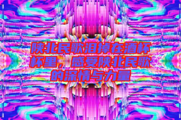 陜北民歌淚掉在酒杯杯里，感受陜北民歌的深情與力量