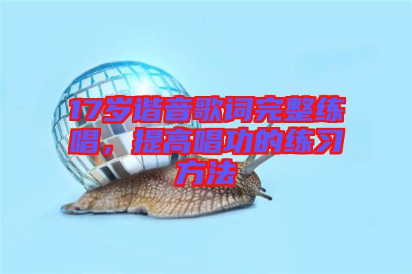 17歲諧音歌詞完整練唱，提高唱功的練習(xí)方法