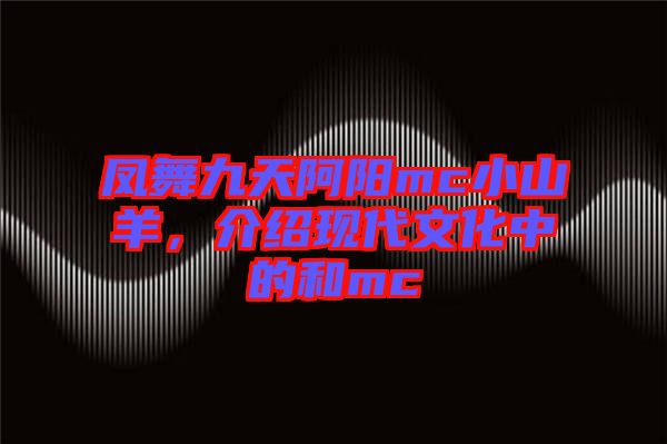 鳳舞九天阿陽mc小山羊，介紹現(xiàn)代文化中的和mc