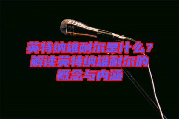 英特納雄耐爾是什么？解讀英特納雄耐爾的概念與內(nèi)涵