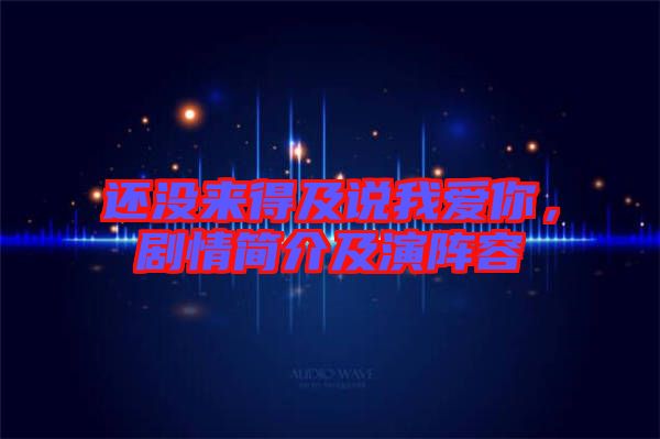 還沒來得及說我愛你，劇情簡(jiǎn)介及演陣容