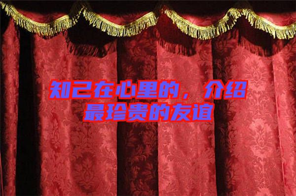 知己在心里的，介紹最珍貴的友誼