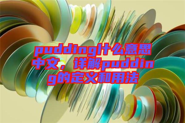 pudding什么意思中文，詳解pudding的定義和用法