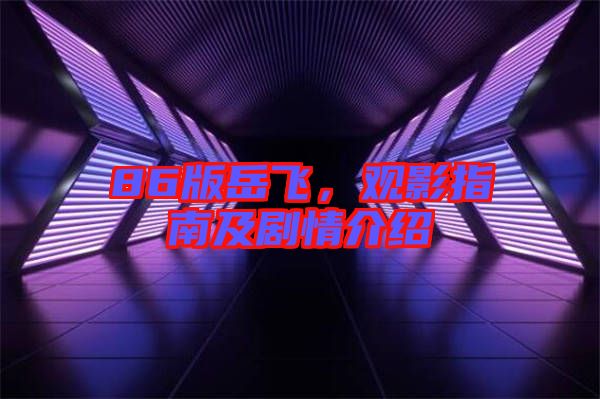 86版岳飛，觀影指南及劇情介紹