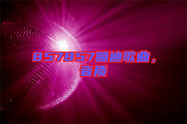 857857蹦迪歌曲，音質(zhì)