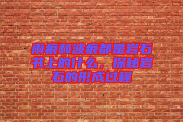 雨痕和波痕都是巖石書(shū)上的什么，探秘巖石的形成過(guò)程