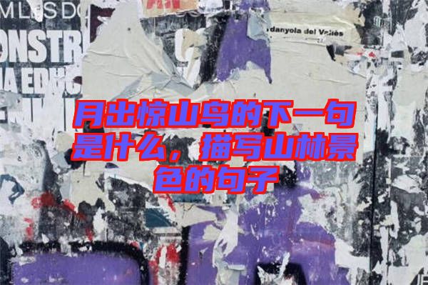 月出驚山鳥的下一句是什么，描寫山林景色的句子