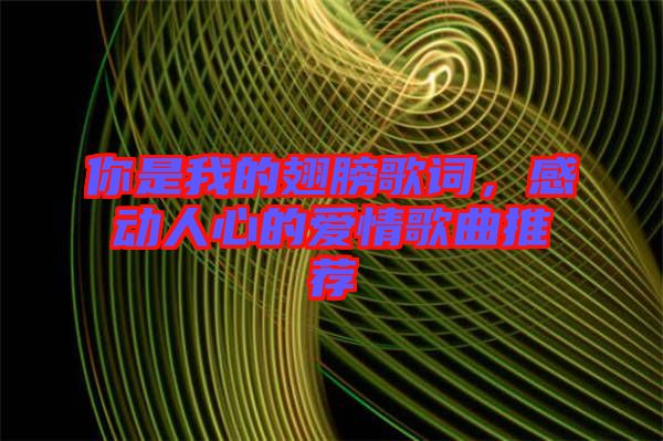 你是我的翅膀歌詞，感動人心的愛情歌曲推薦