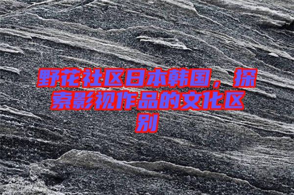 野花社區(qū)日本韓國，探索影視作品的文化區(qū)別