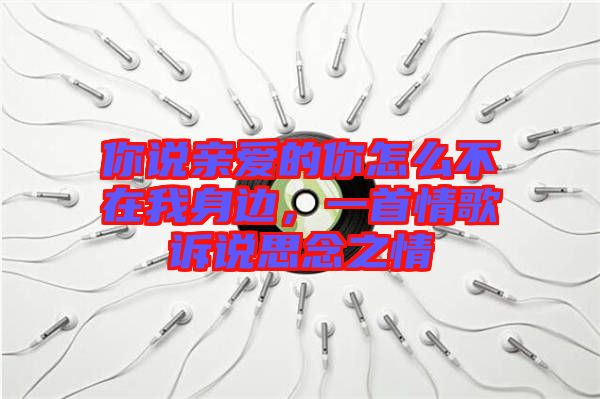 你說親愛的你怎么不在我身邊，一首情歌訴說思念之情