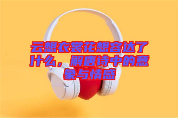 云想衣裳花想容達(dá)了什么，解唐詩中的意象與情感