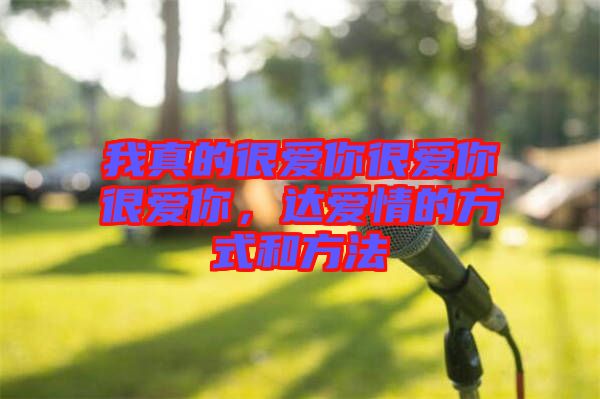 我真的很愛你很愛你很愛你，達(dá)愛情的方式和方法
