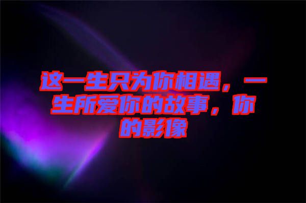 這一生只為你相遇，一生所愛(ài)你的故事，你的影像
