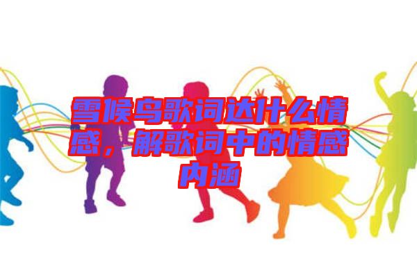 雪候鳥歌詞達什么情感，解歌詞中的情感內涵