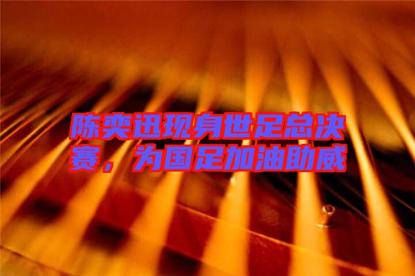 陳奕迅現(xiàn)身世足總決賽，為國(guó)足加油助威