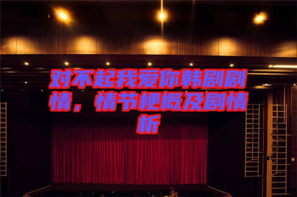 對(duì)不起我愛(ài)你韓劇劇情，情節(jié)梗概及劇情析