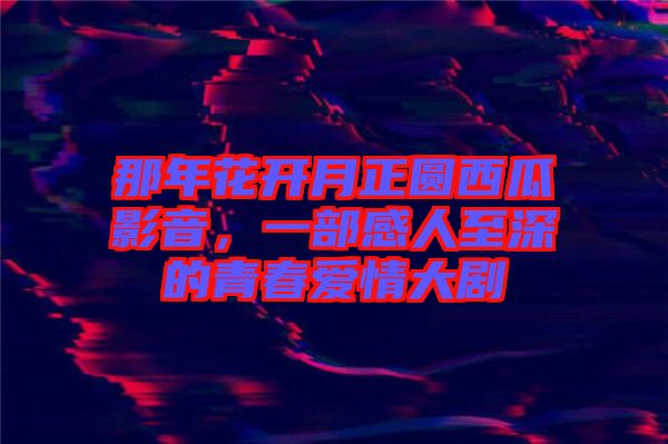 那年花開月正圓西瓜影音，一部感人至深的青春愛情大劇