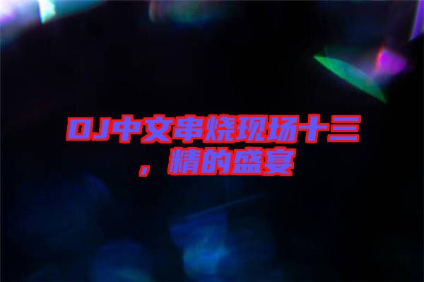 DJ中文串燒現(xiàn)場十三，精的盛宴