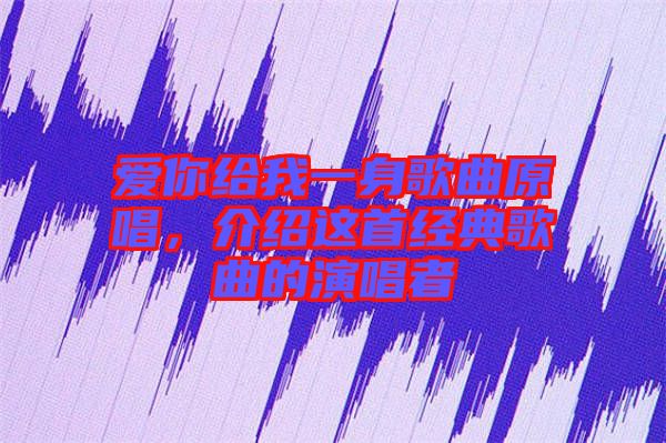 愛你給我一身歌曲原唱，介紹這首經(jīng)典歌曲的演唱者