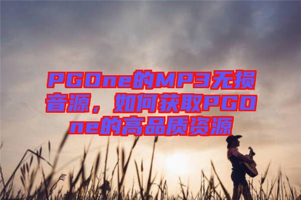 PGOne的MP3無損音源，如何獲取PGOne的高品質(zhì)資源