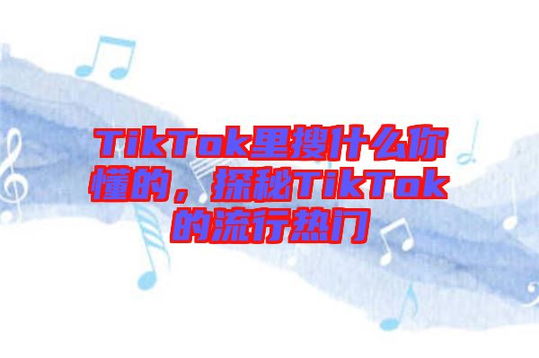 TikTok里搜什么你懂的，探秘TikTok的流行熱門