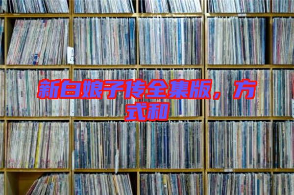 新白娘子傳全集版，方式和