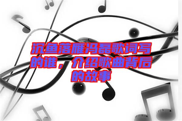 沉魚落雁馮磊歌詞寫的誰，介紹歌曲背后的故事