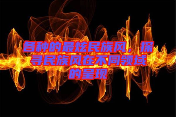 各種的最炫民族風(fēng)，探尋民族風(fēng)在不同領(lǐng)域的呈現(xiàn)