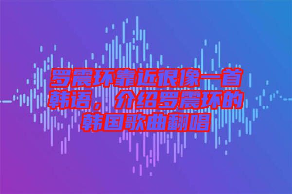 羅震環(huán)靠近很像一首韓語，介紹羅震環(huán)的韓國歌曲翻唱