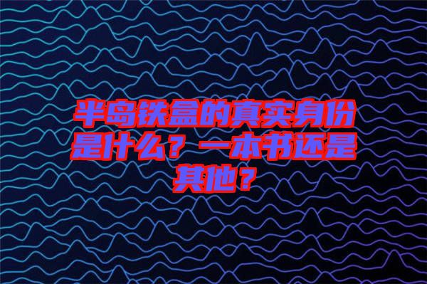 半島鐵盒的真實身份是什么？一本書還是其他？