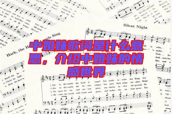 中姐妹歌詞是什么意思，介紹中姐妹的情感世界