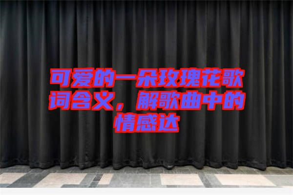 可愛(ài)的一朵玫瑰花歌詞含義，解歌曲中的情感達(dá)
