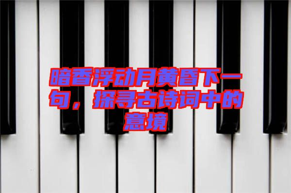 暗香浮動月黃昏下一句，探尋古詩詞中的意境
