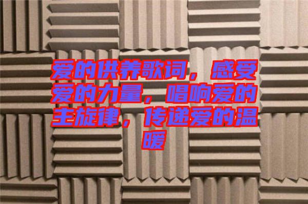 愛的供養(yǎng)歌詞，感受愛的力量，唱響愛的主旋律，傳遞愛的溫暖