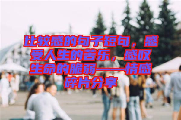 比較感的句子短句，感受人生的苦樂，感嘆生命的脆弱——情感碎片分享