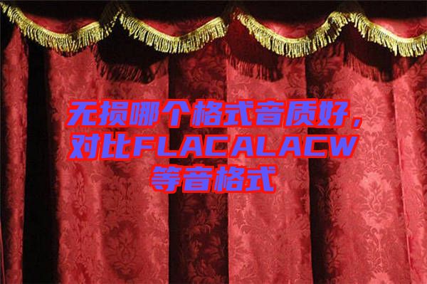 無損哪個(gè)格式音質(zhì)好，對(duì)比FLACALACW等音格式