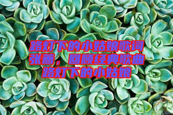 路燈下的小姑娘歌詞張薔，回顧經(jīng)典歌曲路燈下的小姑娘