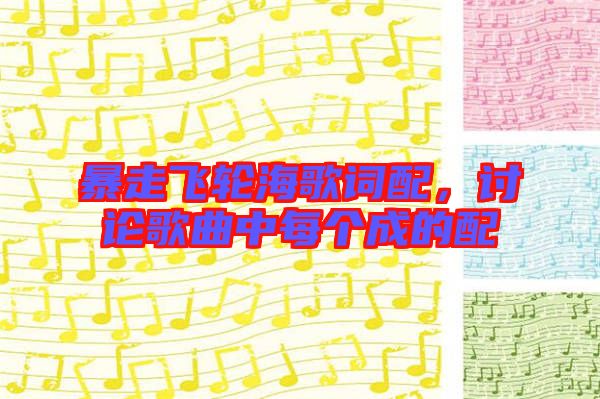 暴走飛輪海歌詞配，討論歌曲中每個成的配