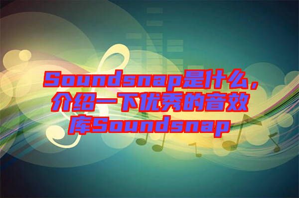 Soundsnap是什么，介紹一下優(yōu)秀的音效庫Soundsnap